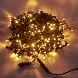 ULD-B5007-300-TBK WARM WHITE IP67 Бахрома светодиодная с эффектом мерцания. 5м. Соединяемая. 300 светодиодов. Теплый белый свет. Провод черный. TM Uniel