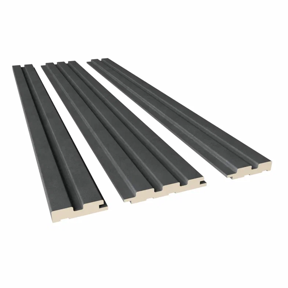 Стеновая реечная панель Альберо, Бетон Тёмный, 120*16*2750 мм