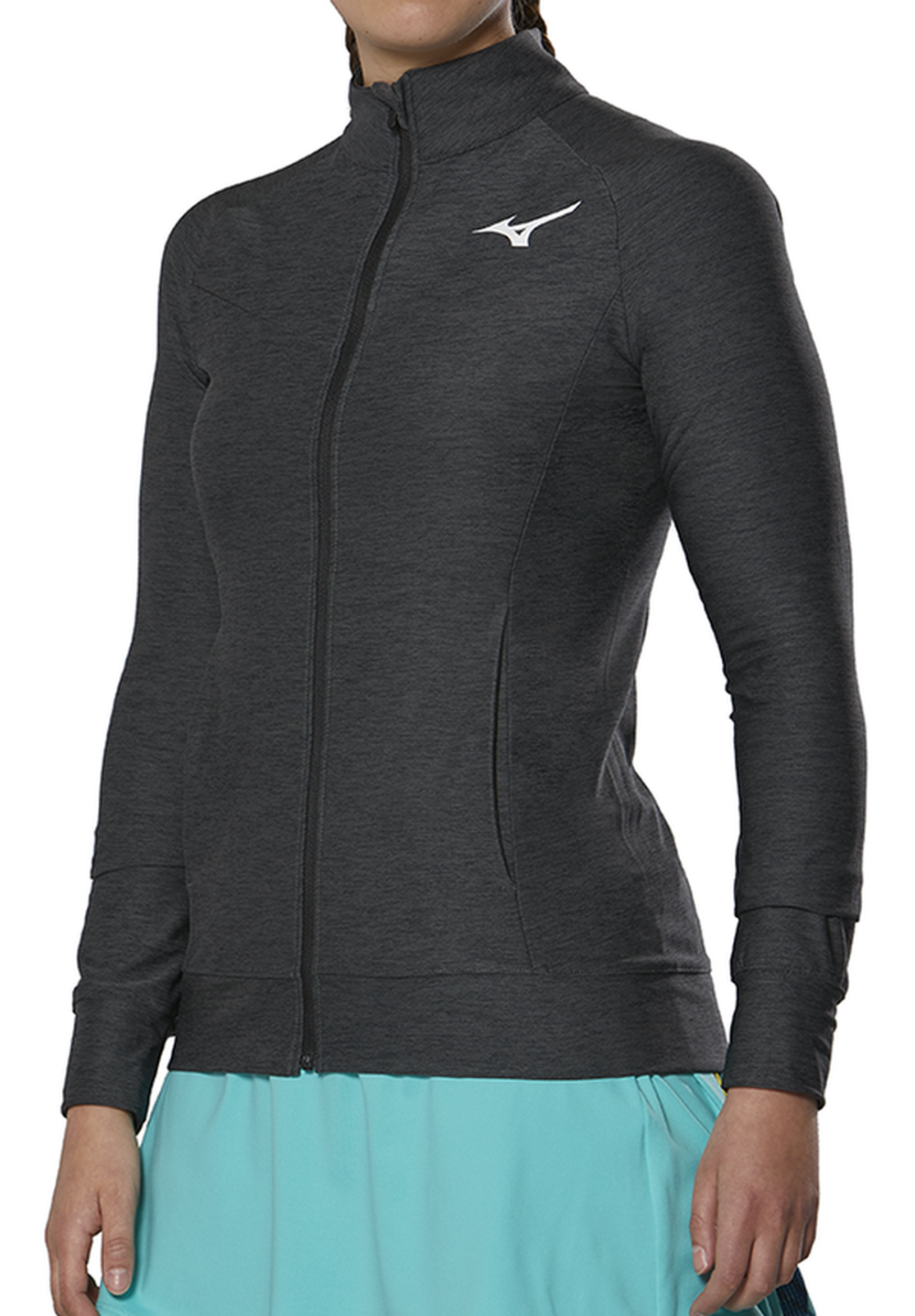 Женская теннисная куртка Mizuno Training - black melange