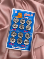 Кнопка пришивная серебро 6 пар