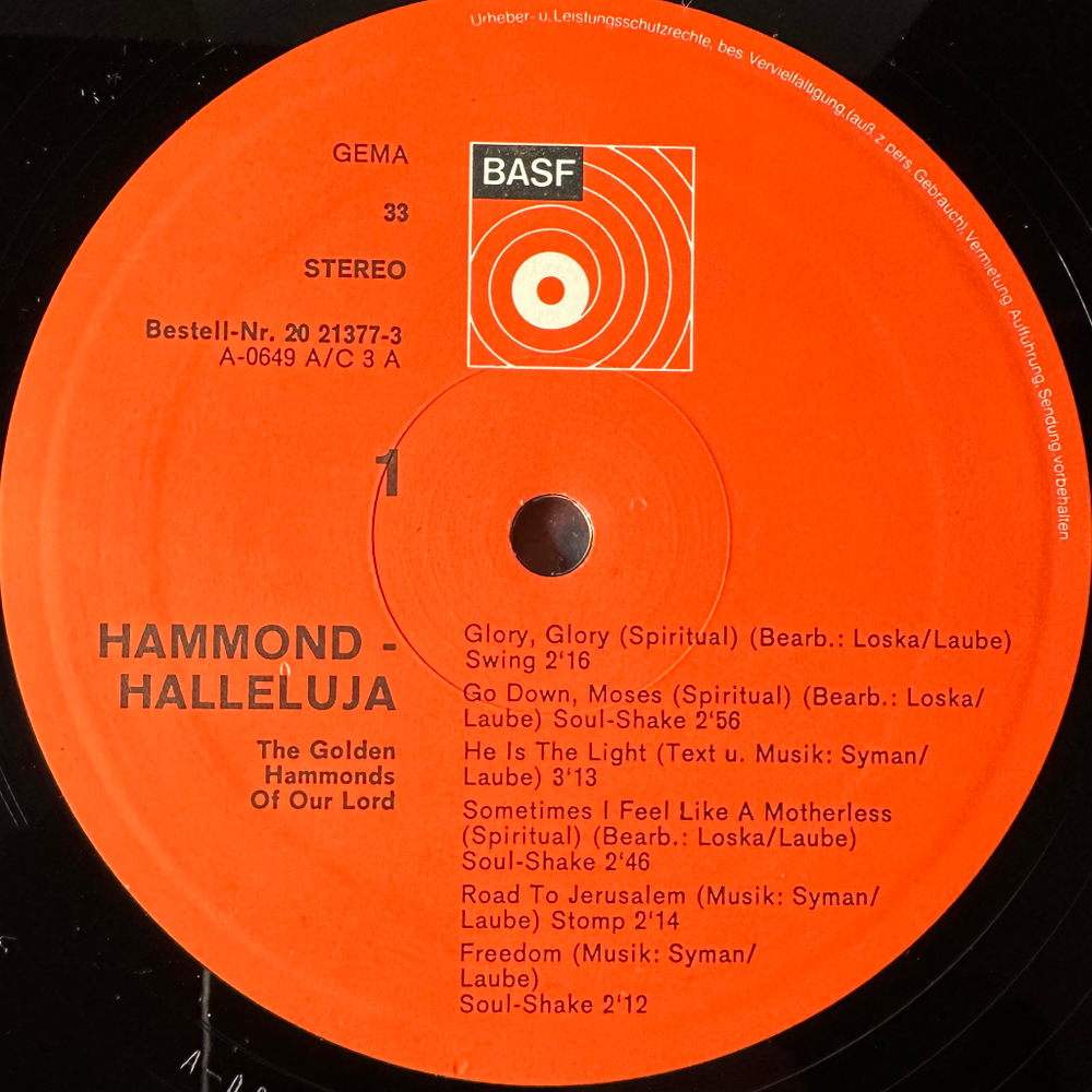The Golden Hammonds Of Our Lord – Hammond Halleluja (Германия 1972г.)
