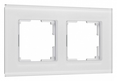 Рамка на 2 поста Werkel Senso (белый, стекло soft-touch) W0023101