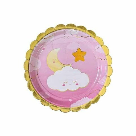 Тарелки Детские Грезы розовые 17см 6шт