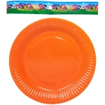 Тарелка бумажная 18 см в наборе 10 шт «Оранжевый»