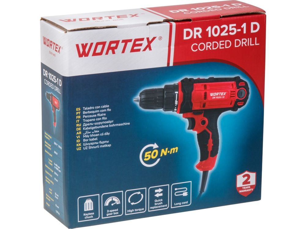 Дрель-шуруповерт WORTEX DR 1025-1 D