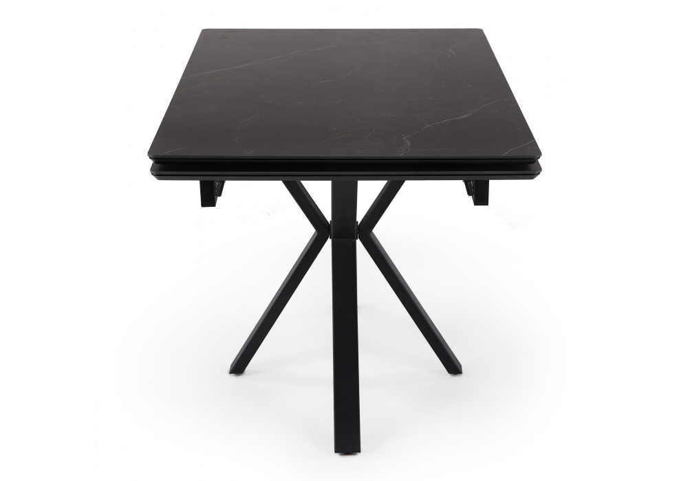 Керамический стол Woodville Старлайт 120 (180) х 80 shakespeare black, черный