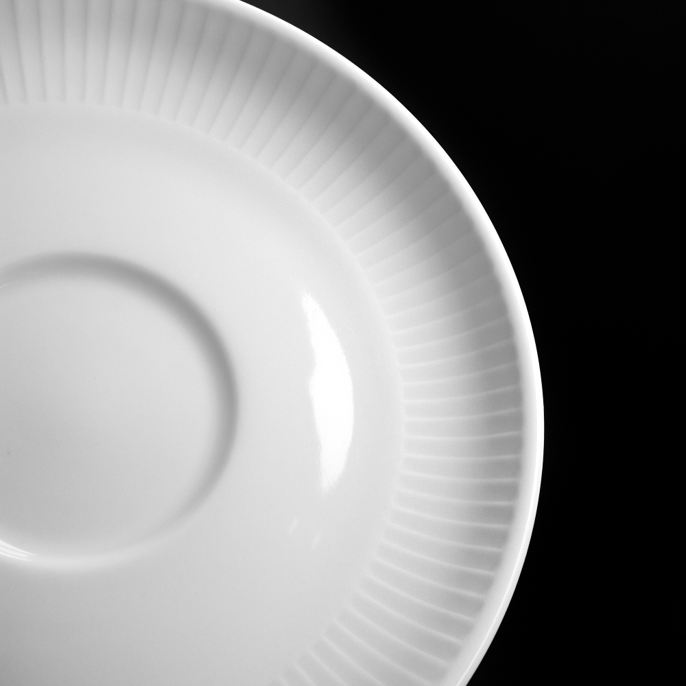 Чашка кофейная с блюдцем 90мл Pillivuyt Plisse-Toulouse