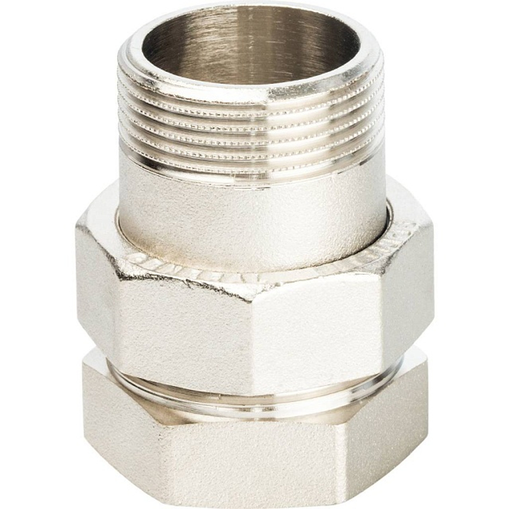 Соединение быстроразъемое (американка) STOUT - 1"1/4 (ВР/НР, латунь никелирован., уплотнение o-ring)