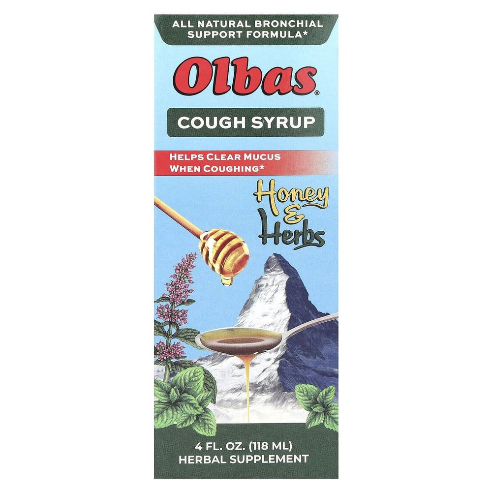Olbas Therapeutic, Сироп от кашля, мед и травы, 118 мл (4 жидкие унции)