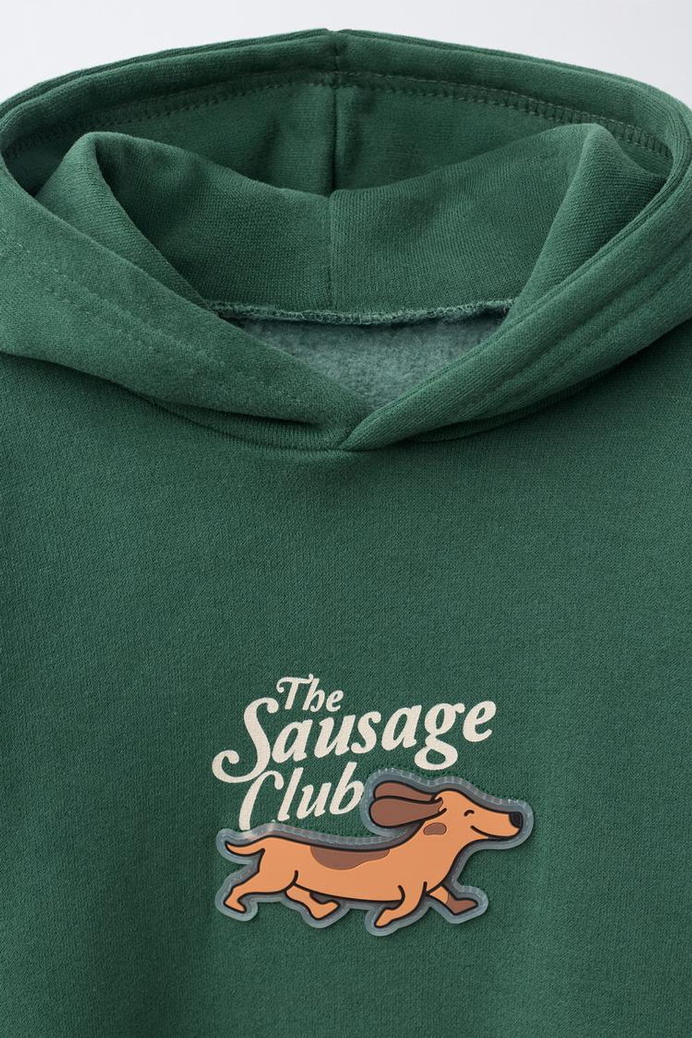 ZARA ХУДИ С КАПЮШОНОМ И ИЗОБРАЖЕНИЕМ ТАКСЫ, ЗЕЛЕНЫЙ