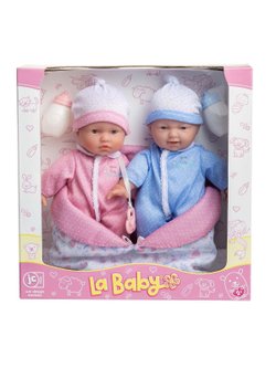 Набор кукол 2шт BERENGUER мягконабивные 28см La Baby (13140)