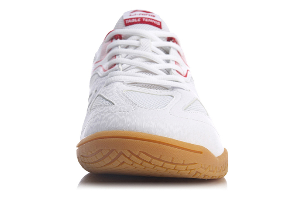 LINING Hawk-Eye Men"s Table Tennis Shoes - White/Red