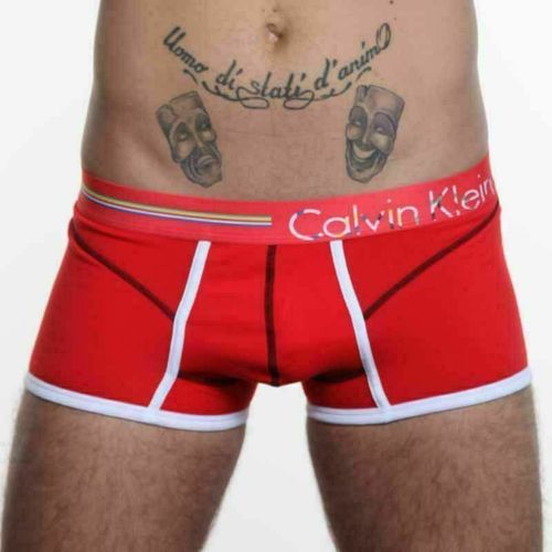 Мужские трусы хипсы красные Calvin Klein Bold Red Boxer