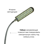Лампа ABC светодиодная на магните 220V/2W