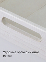 Поднос, 38х28х7, Флоутард, столик для завтрака в постель, для кухни, состаренный белый