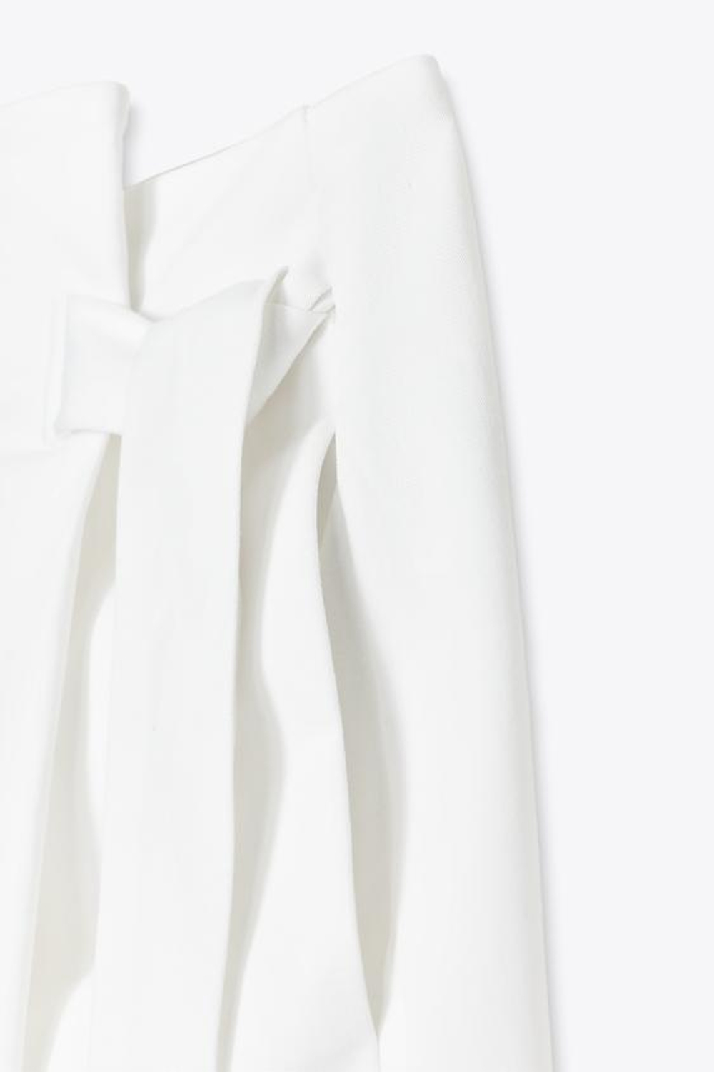 ZARA ЮБКА МИДИ АСИММЕТРИЧНОГО КРОЯ — ZW COLLECTION, ЖЕЛТОВАТО-БЕЛЫЙ