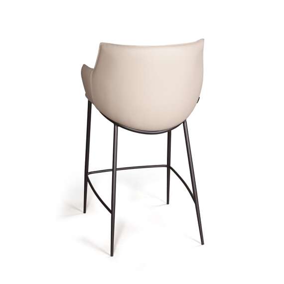 Полубарный стул Sofia, серая экокожа Soft-Touch