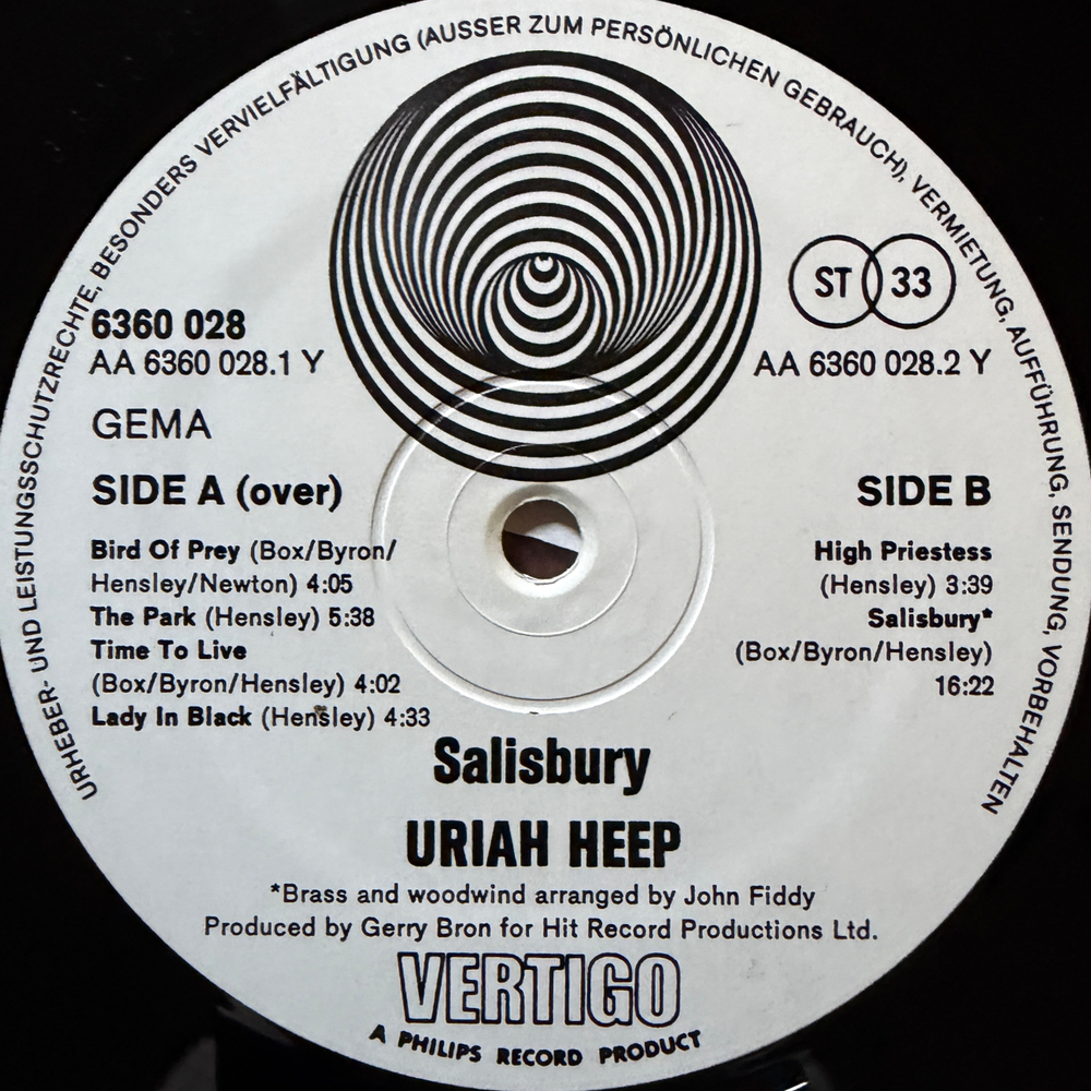 Uriah Heep ‎– Salisbury (Германия 1971г.) Т