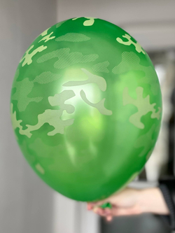 Воздушный шар с рисунком камуфляж/милитари 35см ПАЛИТРА №4358