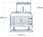 Кессон для скважины Мультпласт Термит 1-1 вертикальная (1270x1270x1700см;65кг;зеленый) - арт.555485.1