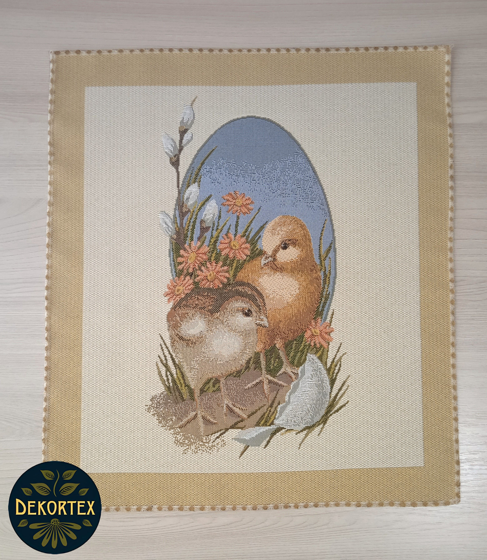 Набор декоративных гобеленовых салфеток Цыплята 40х45 см - 2шт