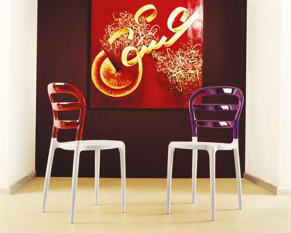 Стул Miss Bibi белый/красный