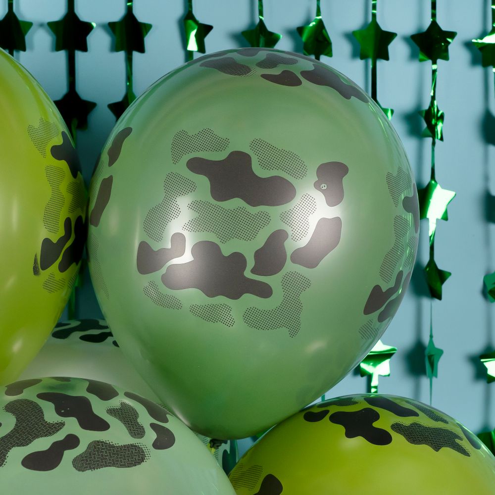 Шар (12''/30 см) Камуфляж, Ассорти, пастель, 5 ст, 25 шт.