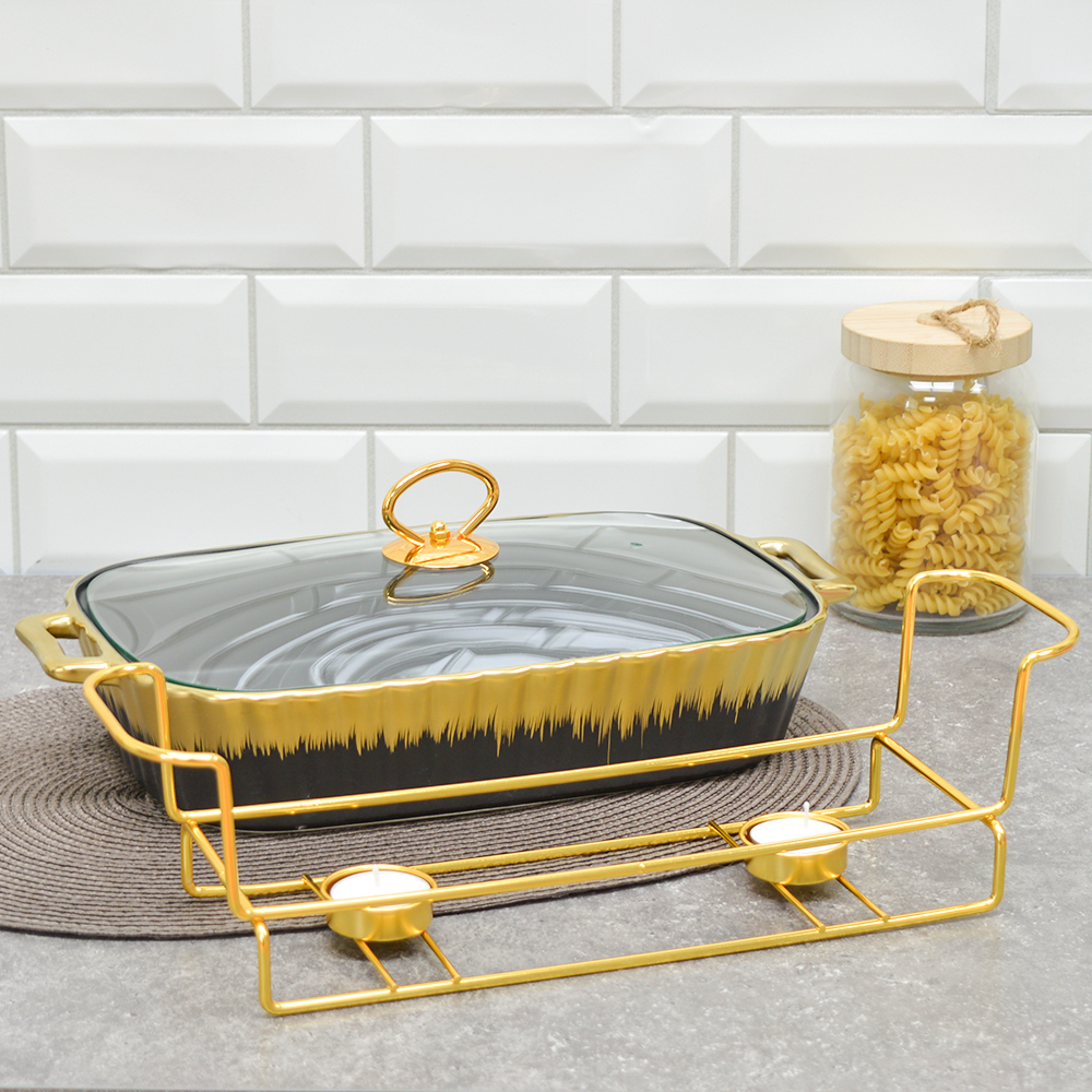 Мармит с подогревом, керамический с крышкой Z-1313