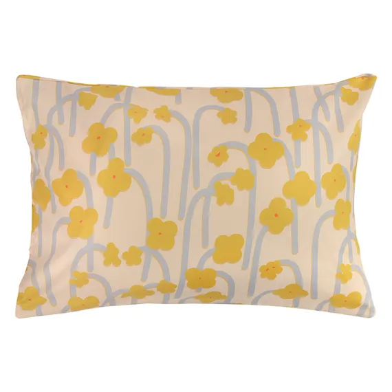 Набор из двух наволочек горчичного цвета с принтом "Полярный цветок", Scandinavian Touch, 50х70 см