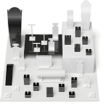 Комплект акрилового демонстрационного оборудования для витрины 600×600 мм