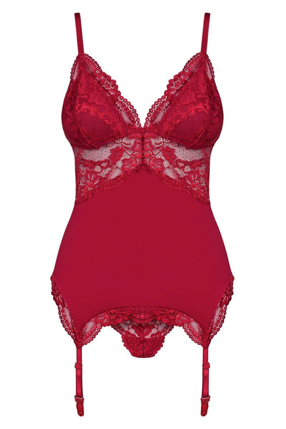 Эластичный корсаж с кружевом (Размер: L-XL) (Цвет: белый)