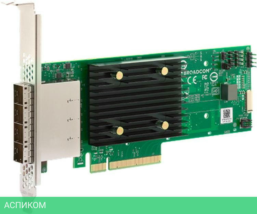 HBA-адаптер Broadcom 9500-16e SGL (05-50075-00003/03-50075-00003)