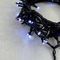 Светодиодная нить 100 холодных белых LED ламп с мерцанием каждого диода, 10 м., 24В., черный провод ПВХ, Beauty Led (PST100ABL-11-1W)
