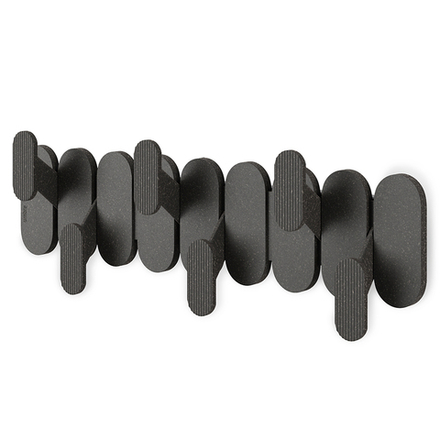 Вешалка настенная Tempo, 6 крючков, черная