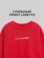 Лонгслив для девочки, красный