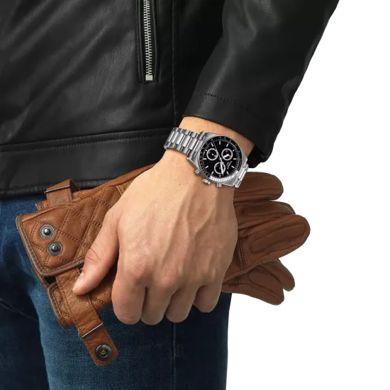 на руке Tissot T149.417.11.051.00 мужские часы PR516 Chronograph 40 мм