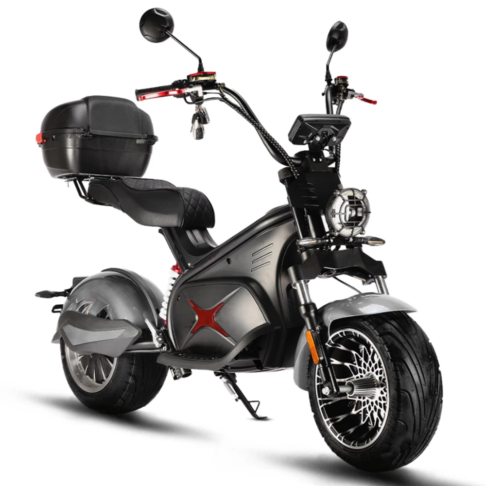 Электроскутер CityCoco WHITE SIBERIA BLACK SEA (SILVER) 5000W