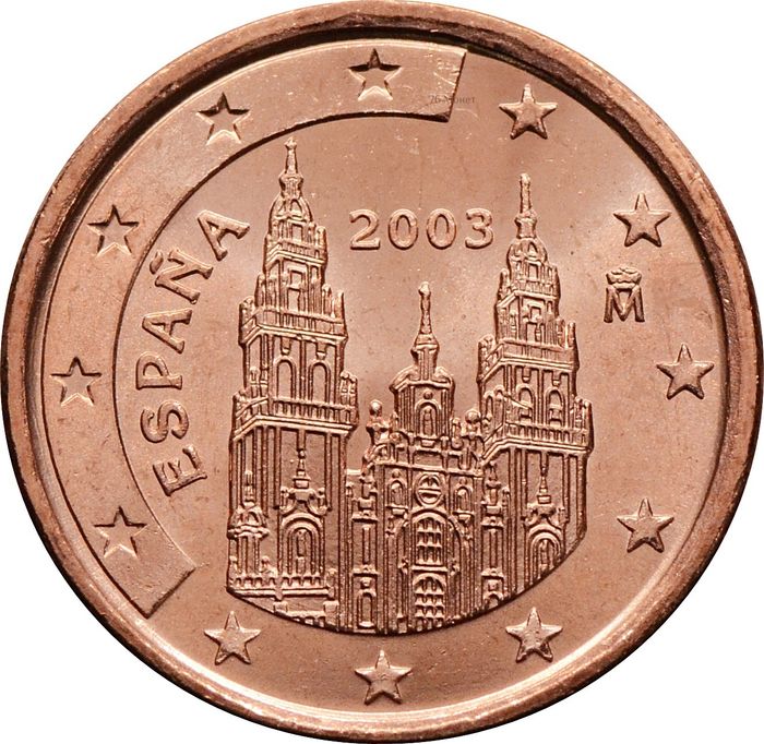 1 евроцент 2003 Испания (1 euro cent)