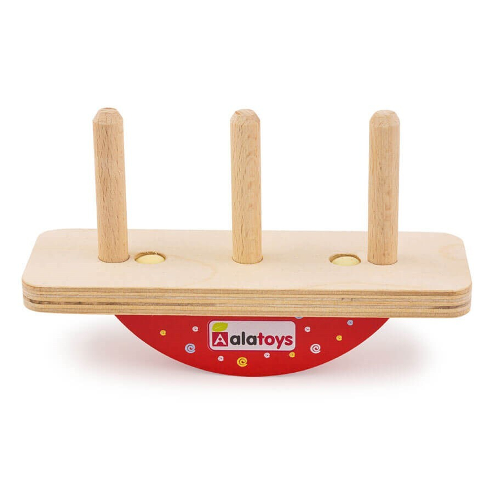 Балансир "Пирамидка", развивающая игрушка для детей, обучающая игра из дерева