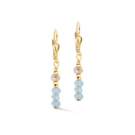 Серьги Coeur de Lion Light Blue-Beige 2043/20-0738