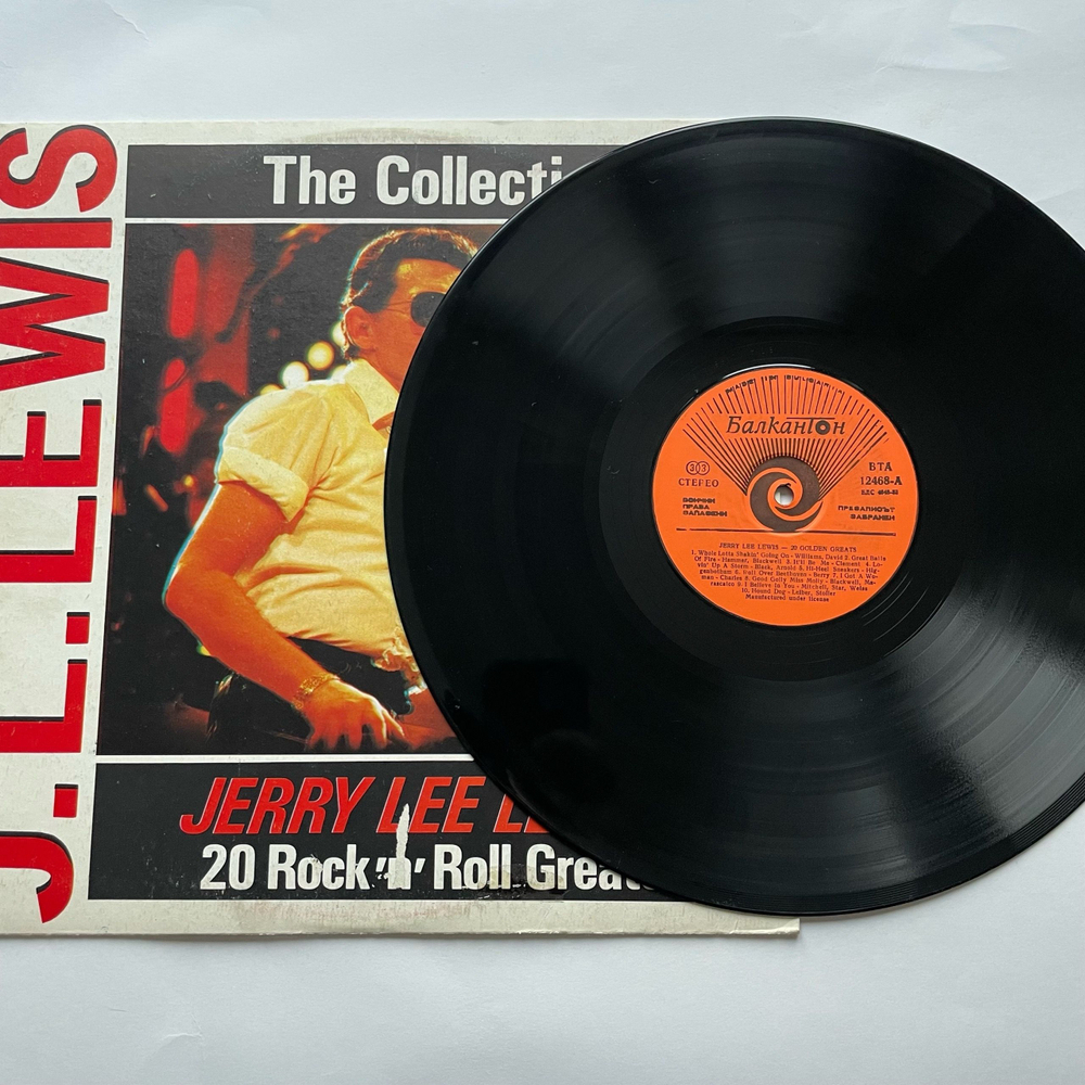Винтажная виниловая пластинка LP Jerry Lee Lewis, The Collection 20 Rock'n'Roll Greats (Болагрия 1988)