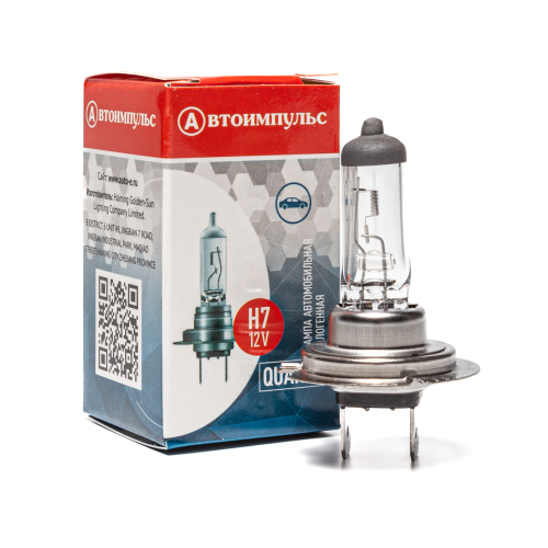 H7 12-55 Автолампа галогенная H7, 12 В, 55 Вт, PX26D Автоимпульс