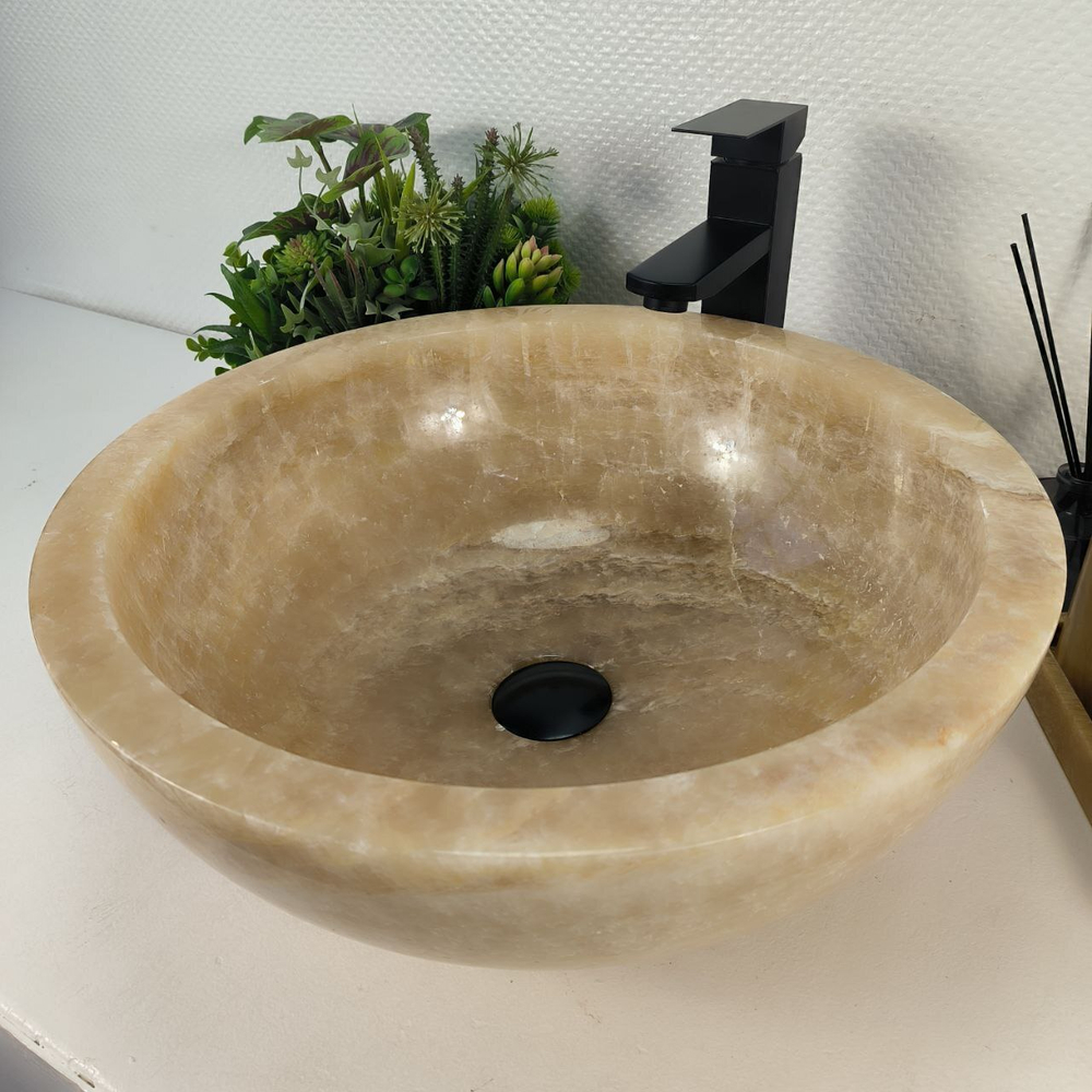 Раковина из оникса Bowl Yellow BO-64724 45*45*17 0200