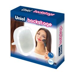 ULK-F71 3AAA WHITE Зеркало карманное с подсветкой. На батарейках 3AАА не в-к. Белый. ТМ Uniel