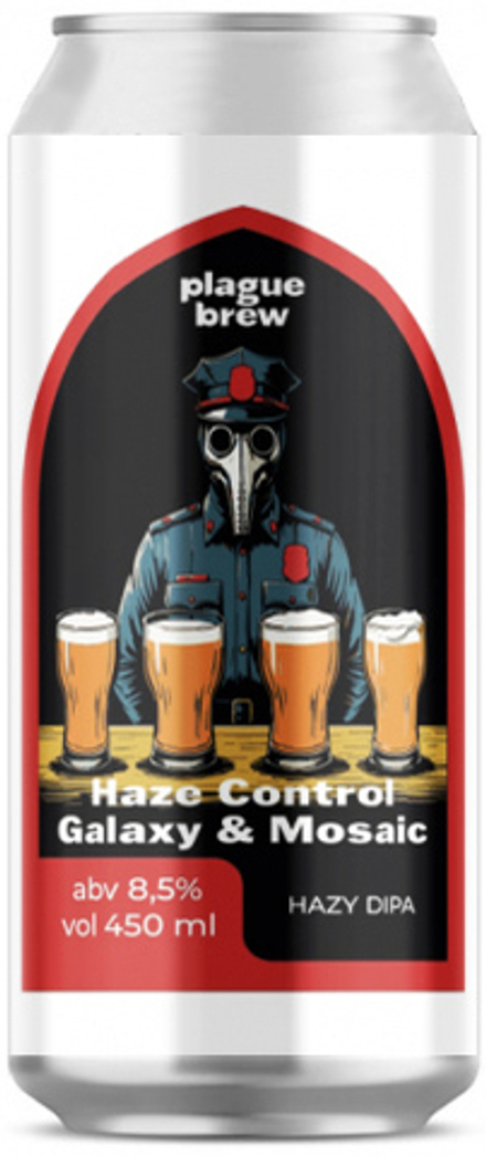 Пиво Плейг Хэйзи Контрол Галакси, Мозаик / Plague Haze Control Galaxy & Mosaic 0.45 - банка