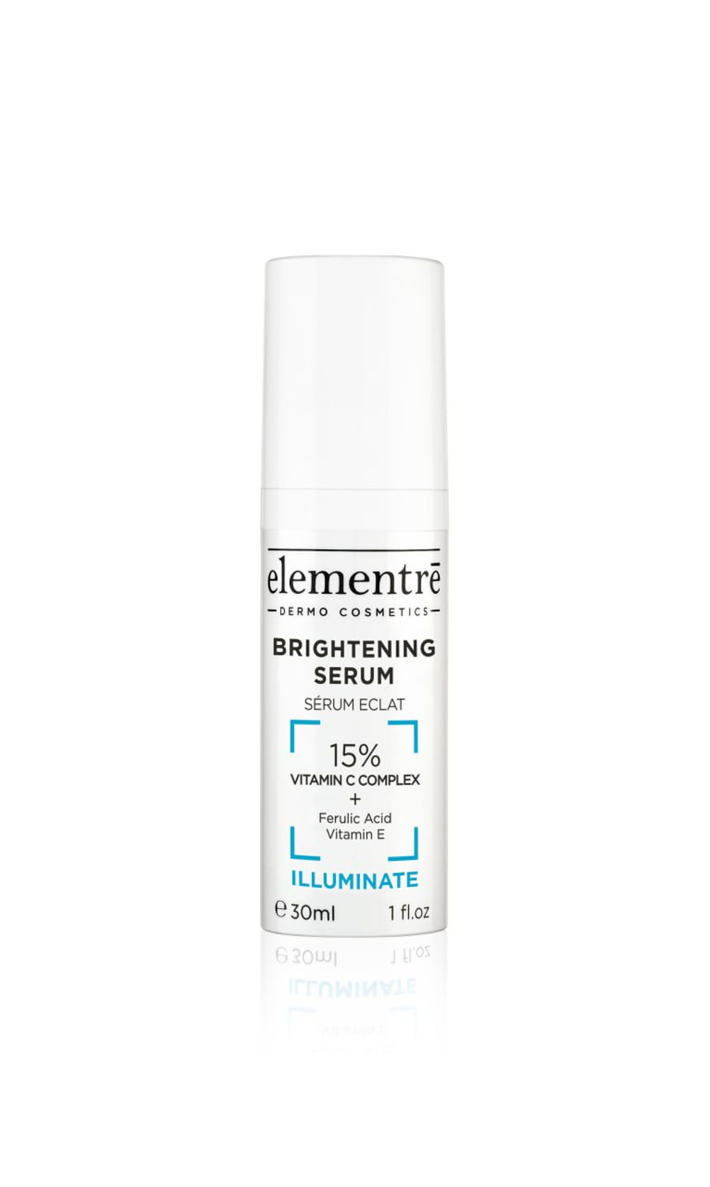 Осветляющая сыворотка с 15% витамином С 15% VITAMIN C - BRIGHTENING SERUM 30 ml от Elementrè Dermo Cosmetics, Швейцария, для кожи с тусклым и неровным тоном, при признаках фотостарения, для anti-age программ, для кожи с пигментацией и постакне, как профессиональный антиоксидантный уход