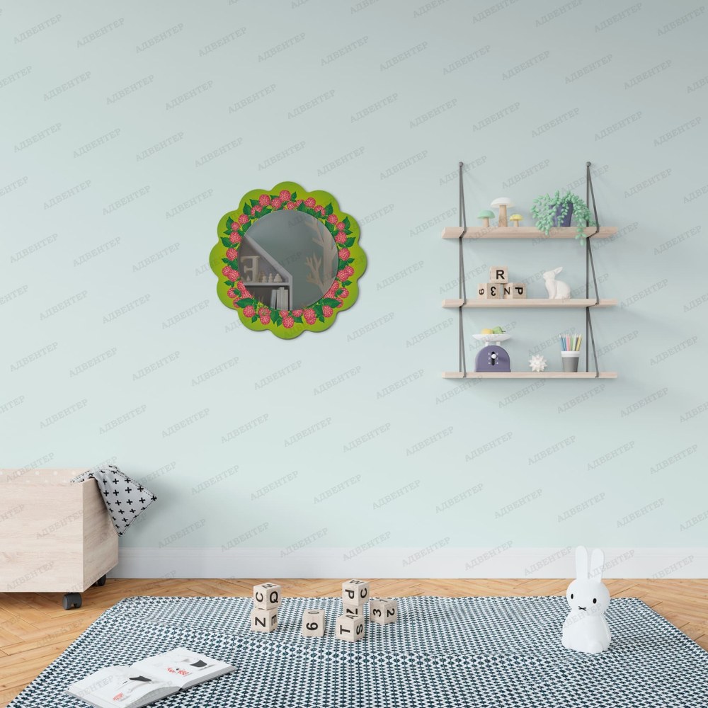 Зеркало фигурное Малинки 154