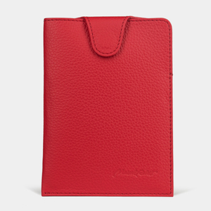 Обложка для паспорта Londre Easy из натуральной кожи теленка, красного цвета