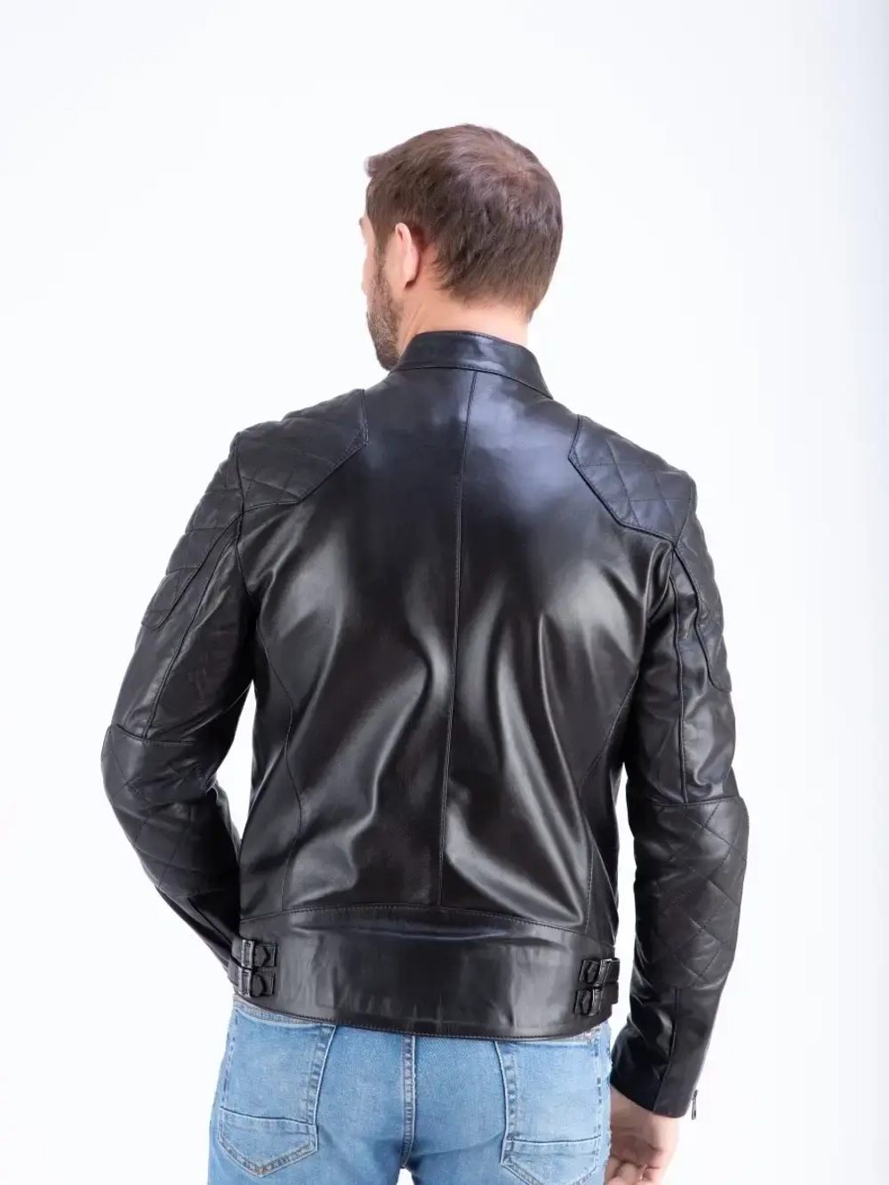 Куртка мужская кожаная весна-осень