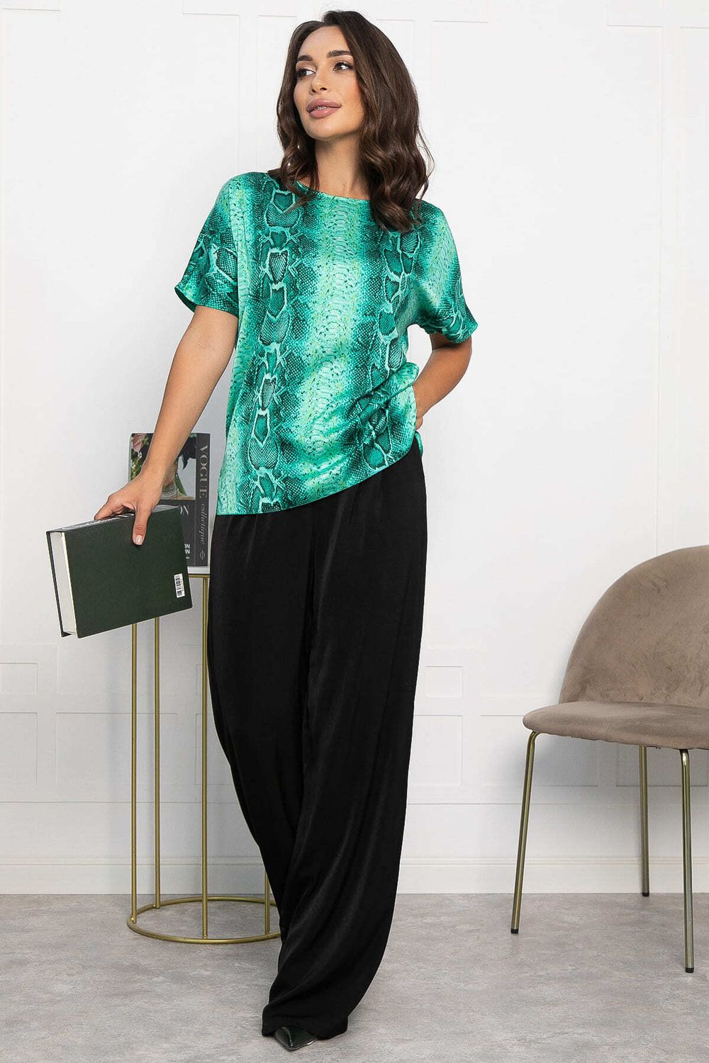 Блуза Морган (зеленая) Б14032-16М LT Collection